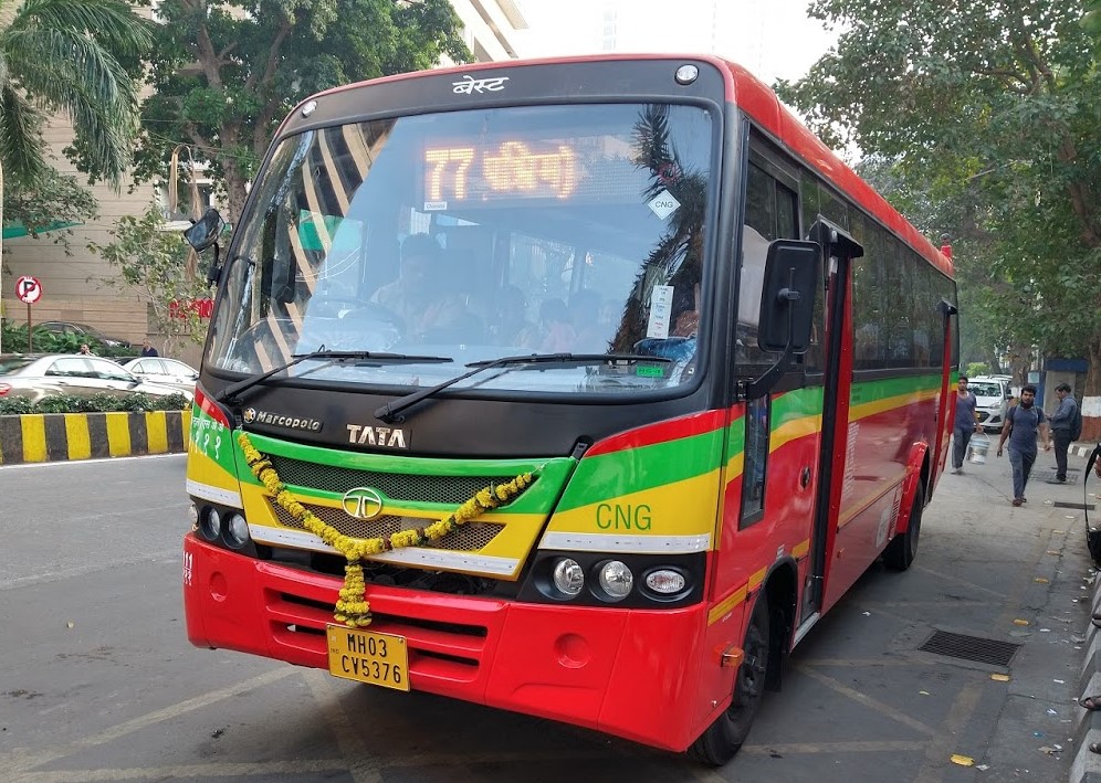 BEST's Tata Marcopolo CNG buses (Srikanth Ramakrishnan)