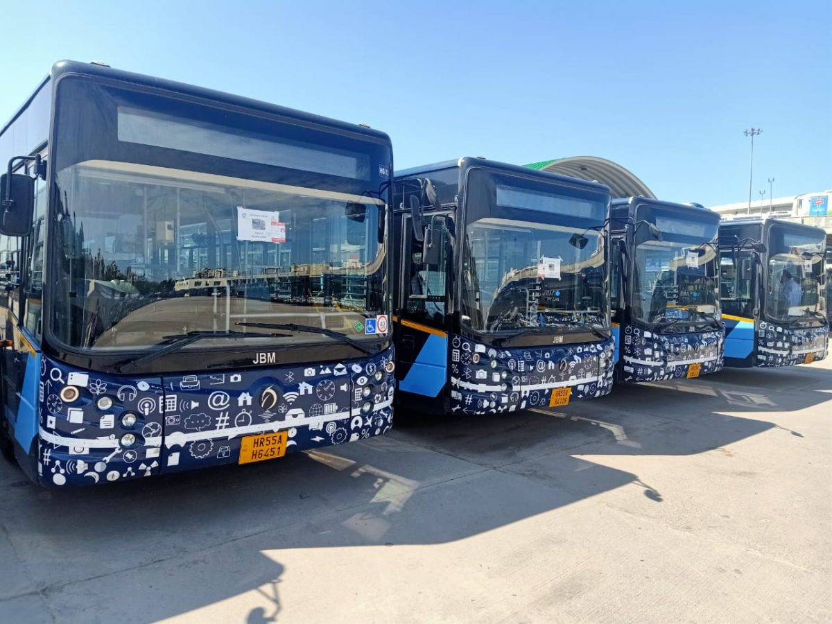 Gurugram City Bus (Picture Credits: GMCBL/Twitter)