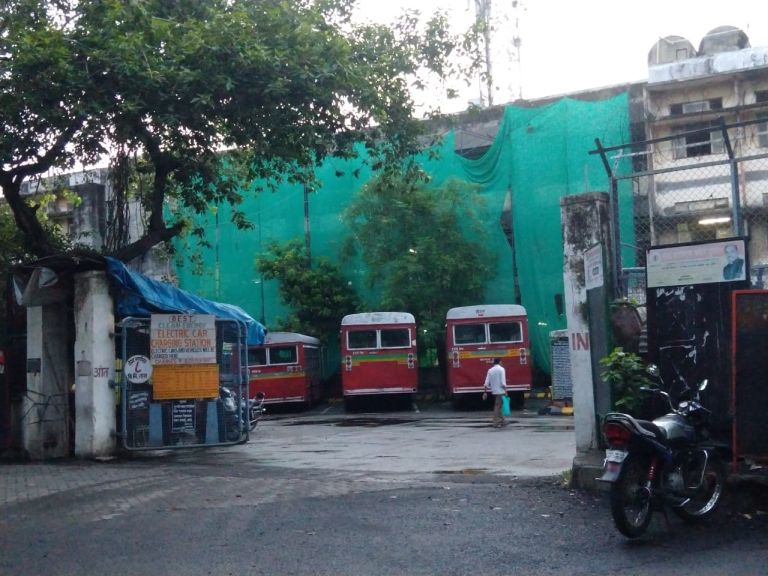 The entrance to Worli Depot charging station (Picture: Mahesh Sakhalkar for BESTpedia)
