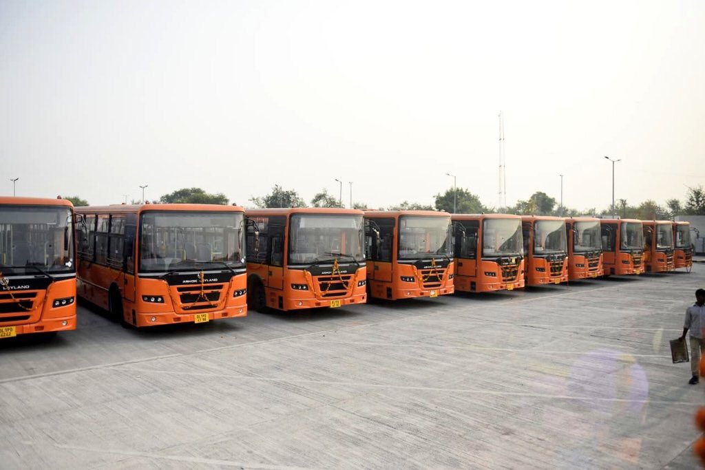 Depot Atop A Drain: Look At Delhi’s Cluster Buses Parked At Sunehri Pullah From Above