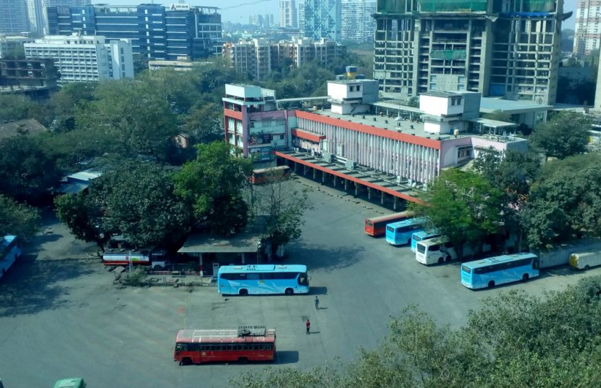 Look At These Buses Parked At The Parel ST Depot In The Rain