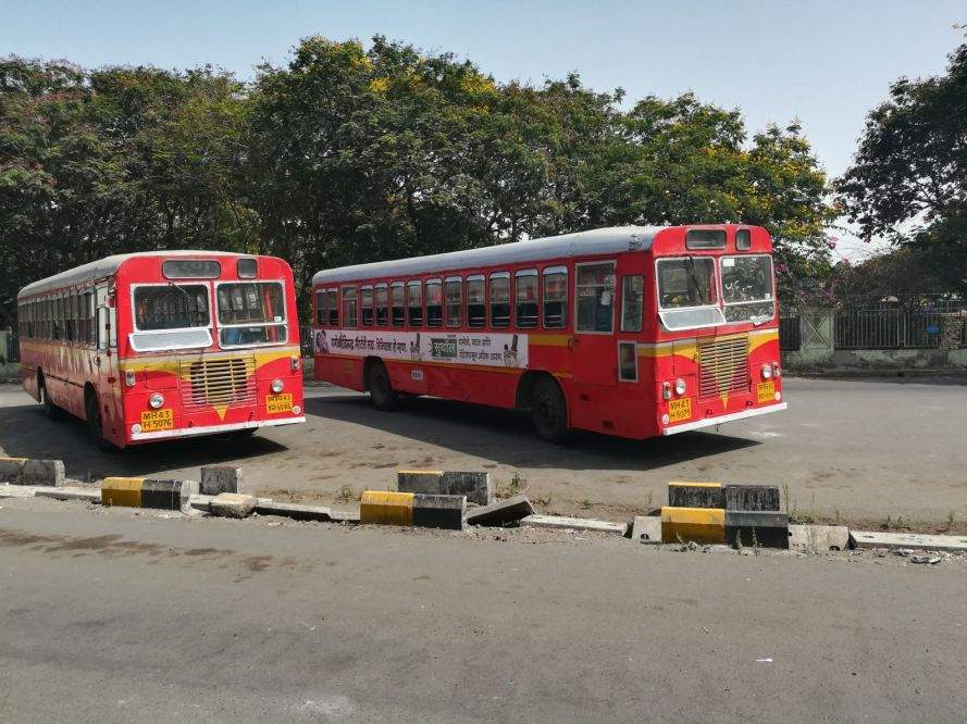 Two Old NMMT Buses Have Been Converted Into Upscale Portable Toilets In Navi Mumbai