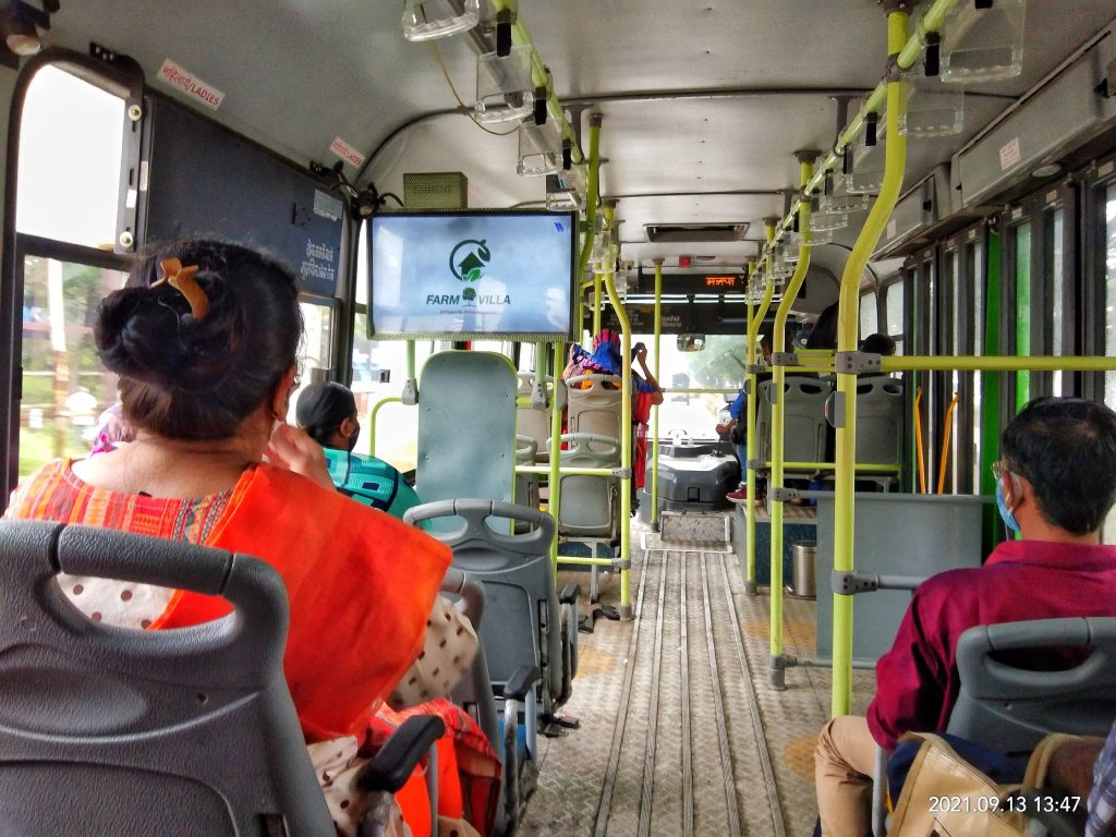 Digital Advertisement Display In A PMPML Bus By Devesh Shah on Twitter