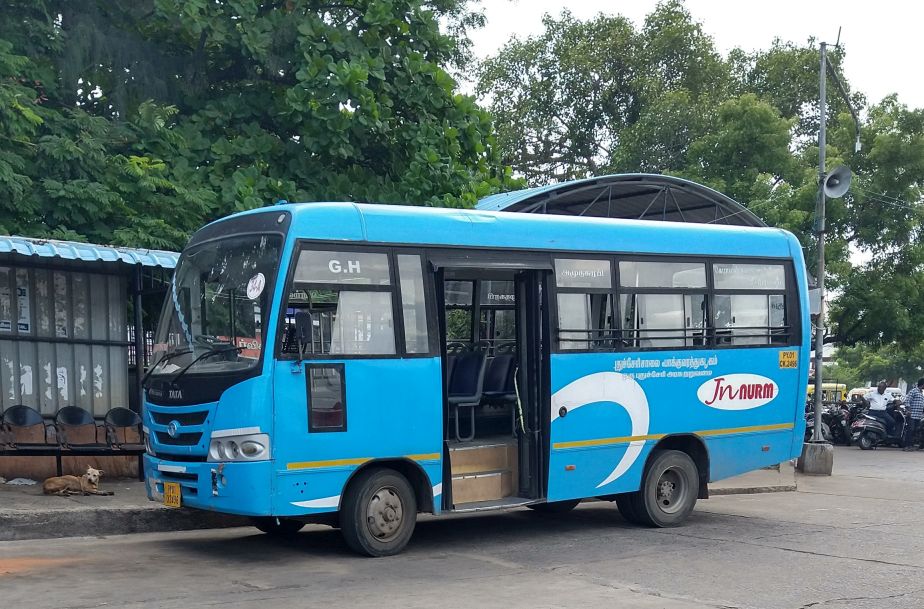 PRTC Minibus at Rajiv Gandhi Bus Station