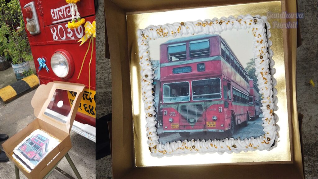 Special Cake with the picture of 4037/DH on it that was cut by BEST Staff. (Photo: Gandharva Purohit)