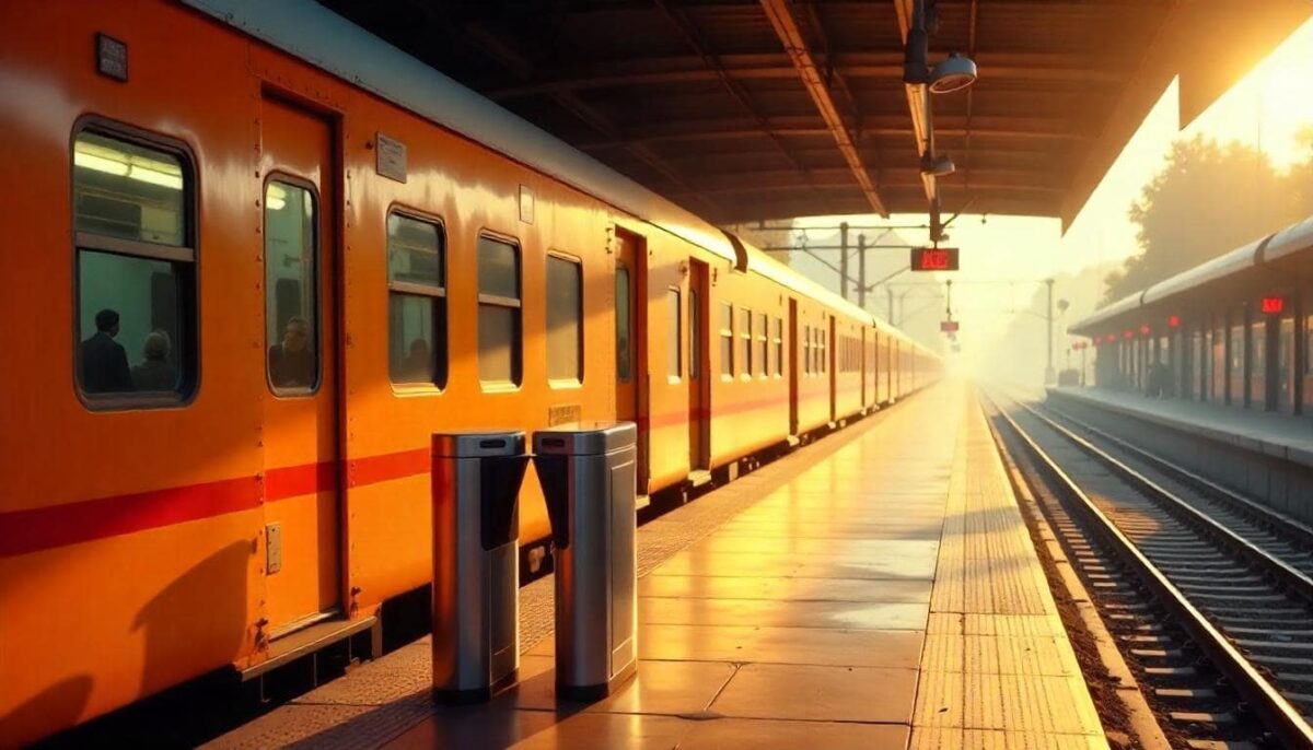 What AI thinks Indian Railways with a turnstile looks like (Generated with Flux/Pikaso/Freepik)