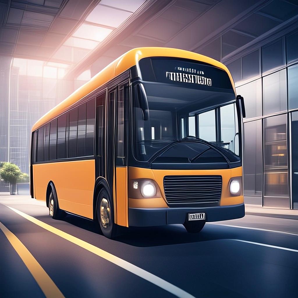 Silicon Valley reinventing the bus, not metaphorically, but literally, generated by Apple Intelligence