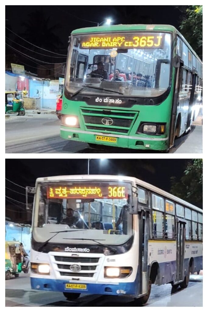 BMTC's new inverted LED display format (Srikanth Ramakrishnan/BESTpedia)